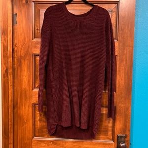 Maroon sweater dress
